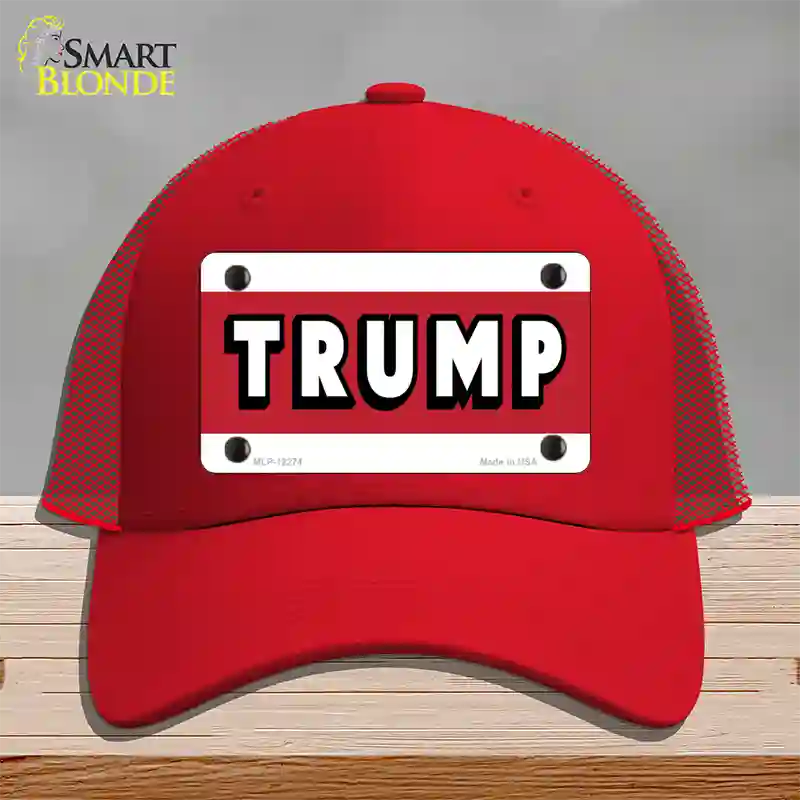 Trump Novelty License Plate Hat Mesh / Red