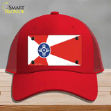 Wichita Flag Novelty License Plate Hat Mesh / Red