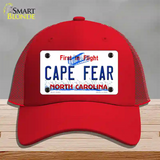 North Carolina Cape Fear Novelty License Plate Hat Mesh / Red