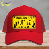 Arizona NJOY AZ Novelty License Plate Hat Mesh / Red