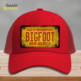 Bigfoot New Mexico Novelty License Plate Hat Mesh / Red