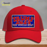 Trump 2024 Keep America Great Novelty License Plate Hat Mesh / Red