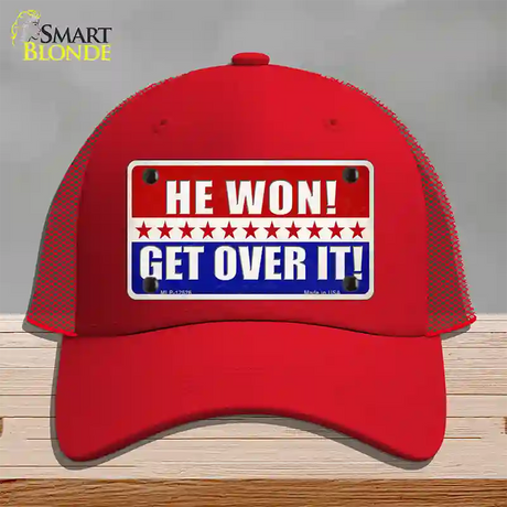 Trump Won Get Over It Novelty License Plate Hat Mesh / Red