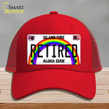 Retired Hawaii Novelty License Plate Hat Mesh / Red