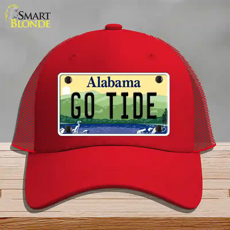 Go Tide Novelty License Plate Hat Mesh / Red