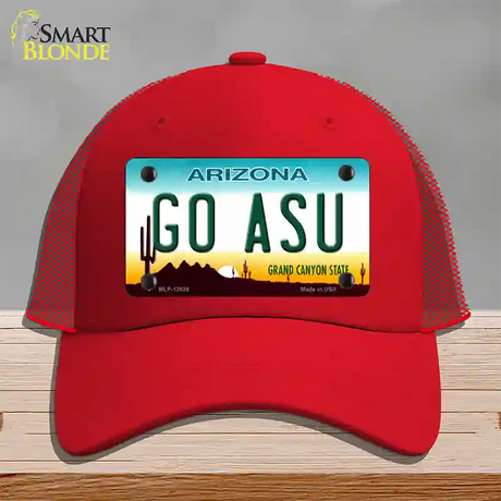 Go Arizona State Novelty License Plate Hat Mesh / Red