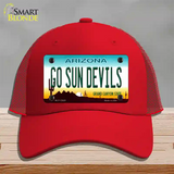 Go Sun Devils Novelty License Plate Hat Mesh / Red