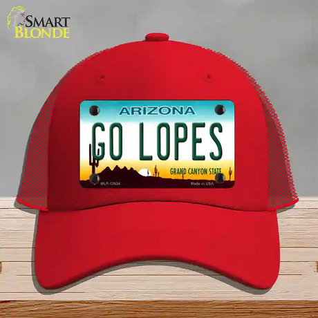 Go Lopes Novelty License Plate Hat Mesh / Red