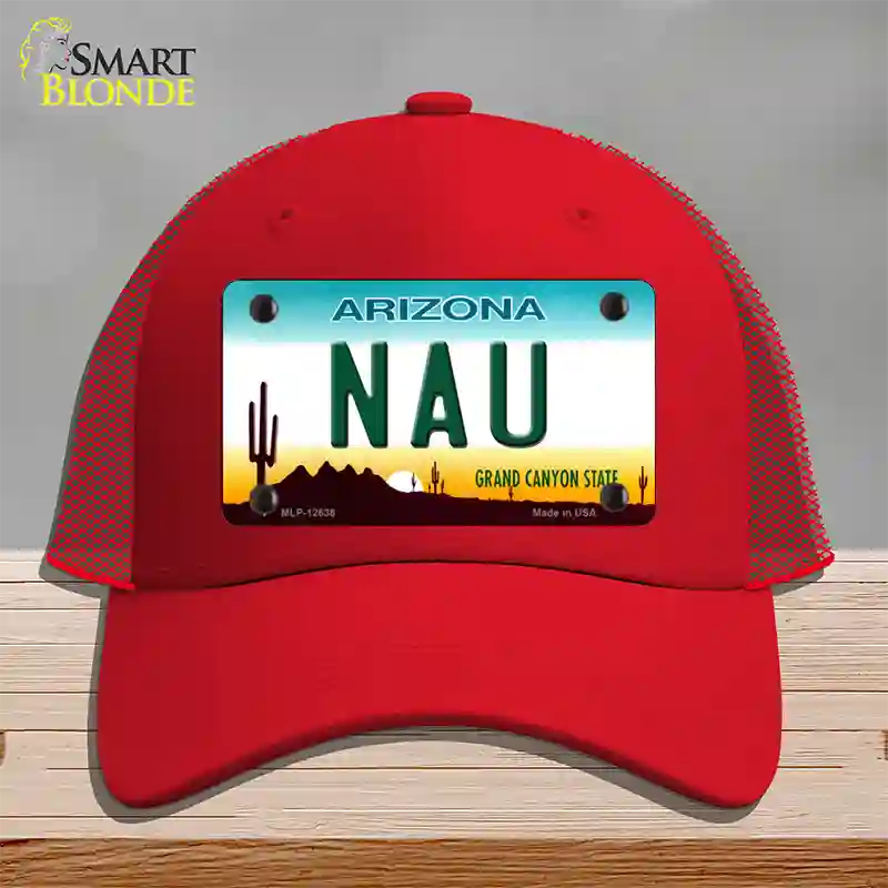 Northern Arizona Univ Novelty License Plate Hat Mesh / Red