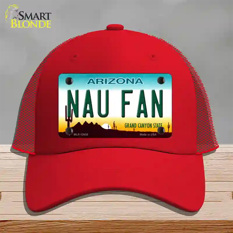 Northern Arizona Univ Fan Novelty License Plate Hat Mesh / Red