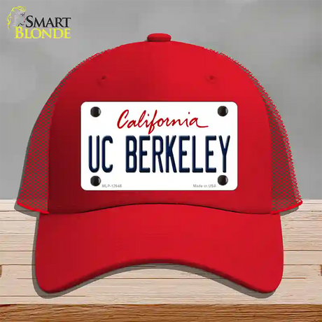 UC Berkeley Novelty License Plate Hat Mesh / Red