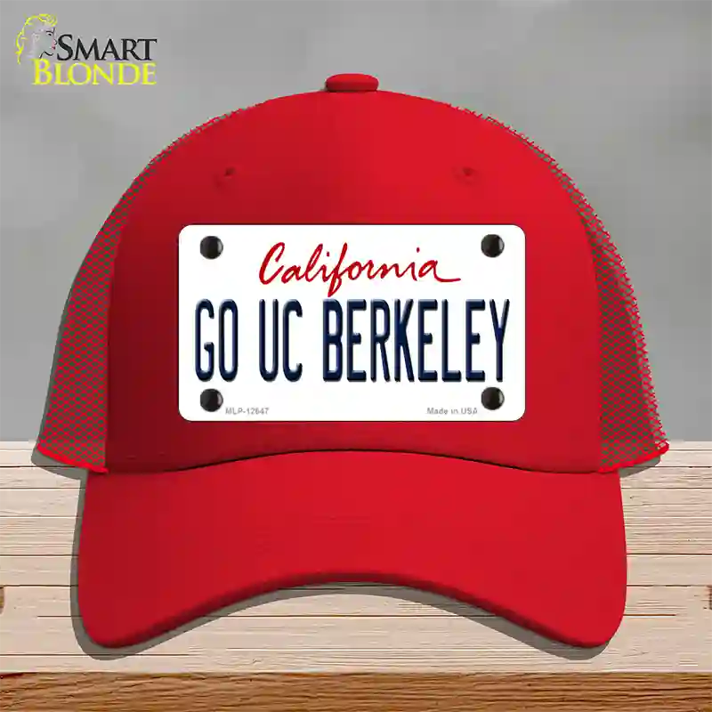 Go UC Berkeley Novelty License Plate Hat Mesh / Red