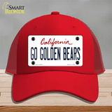 Go Golden Bears Novelty License Plate Hat Mesh / Red