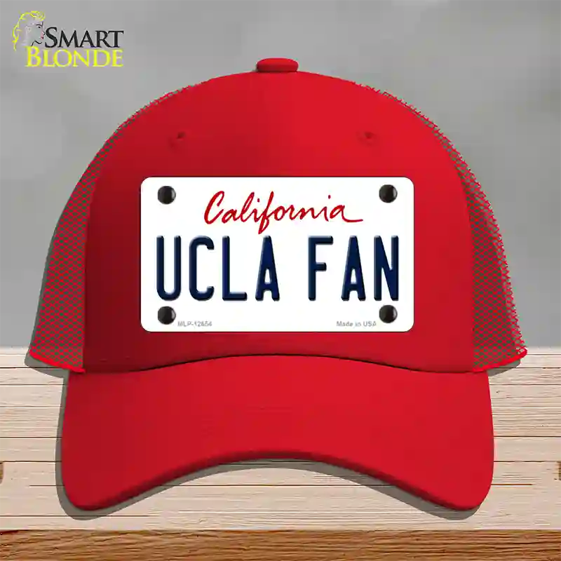 UCLA Fan Novelty License Plate Hat Mesh / Red