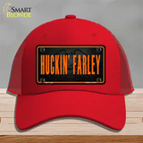 Huckin Farley Novelty License Plate Hat Mesh / Red