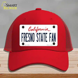 Fresno State Fan Novelty License Plate Hat Mesh / Red