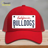 Bulldogs Novelty License Plate Hat Mesh / Red