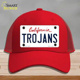 Trojans Novelty License Plate Hat Mesh / Red