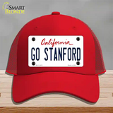 Go Stanford Novelty License Plate Hat Mesh / Red