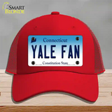 Yale Fan Novelty License Plate Hat Mesh / Red