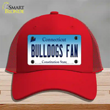 Bulldogs Fan Connecticut Novelty License Plate Hat Mesh / Red