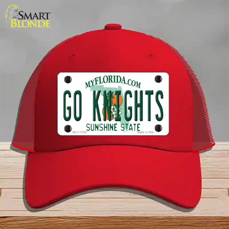 Go Knights Novelty License Plate Hat Mesh / Red