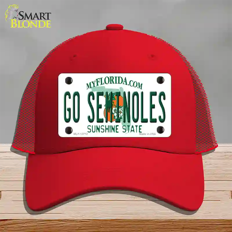 Go Seminoles Novelty License Plate Hat Mesh / Red