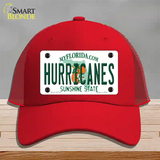 Hurricanes Novelty License Plate Hat Mesh / Red