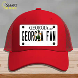 Georgia Fan Novelty License Plate Hat Mesh / Red