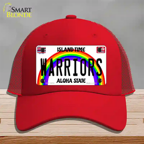 Warriors Novelty License Plate Hat Mesh / Red