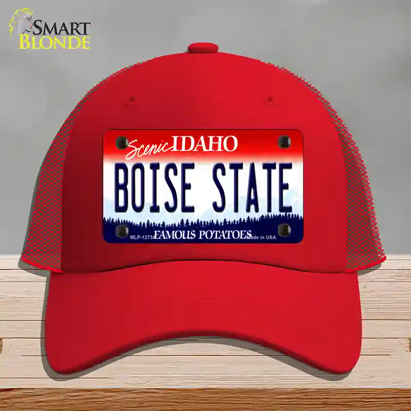 Boise State Novelty License Plate Hat Mesh / Red