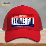 Vandals Fan Novelty License Plate Hat Mesh / Red