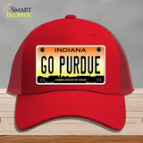 Go Purdue Novelty License Plate Hat Tag Mesh / Red