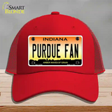 Purdue Fan Novelty License Plate Hat Tag Mesh / Red