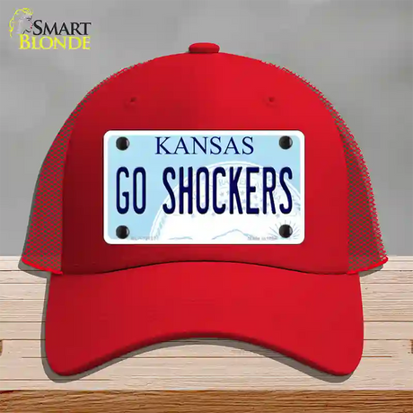 Go Shockers Novelty License Plate Hat Tag Mesh / Red