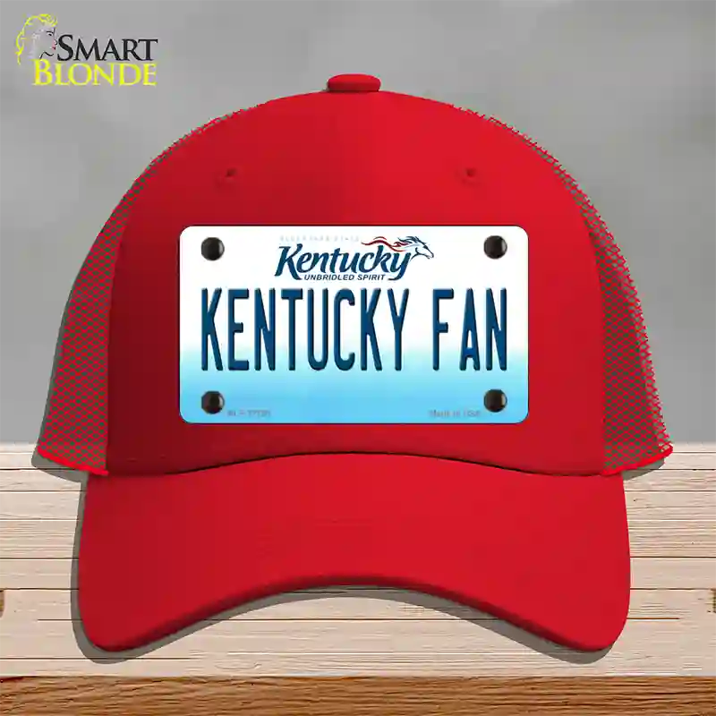 Kentucky Fan Novelty License Plate Hat Tag Mesh / Red