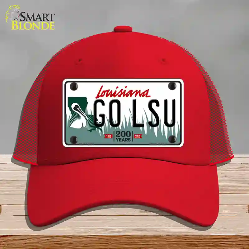 Go LSU Novelty License Plate Hat Tag Mesh / Red