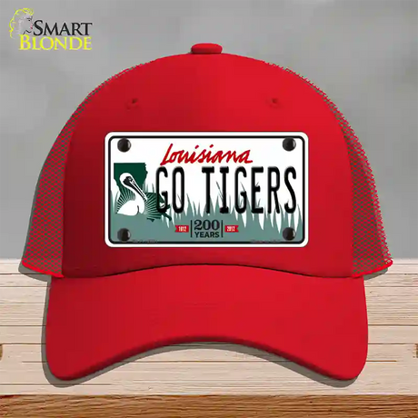 Louisiana Go Tigers Novelty License Plate Hat Tag Mesh / Red