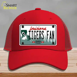 Louisiana Tigers Fan Novelty License Plate Hat Tag Mesh / Red