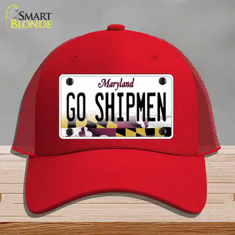 Go Shipmen Novelty License Plate Hat Tag Mesh / Red