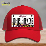 Johns Hopkins Novelty License Plate Hat Tag Mesh / Red