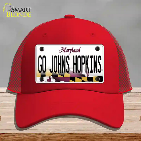 Go Johns Hopkins Novelty License Plate Hat Mesh / Red