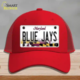 Blue Jays Novelty License Plate Hat Mesh / Red