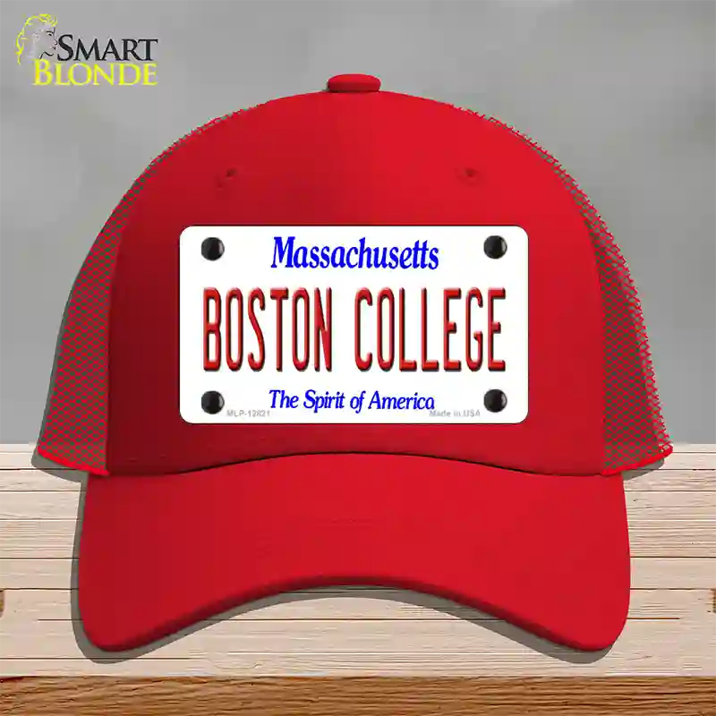 Boston College Novelty License Plate Hat Mesh / Red