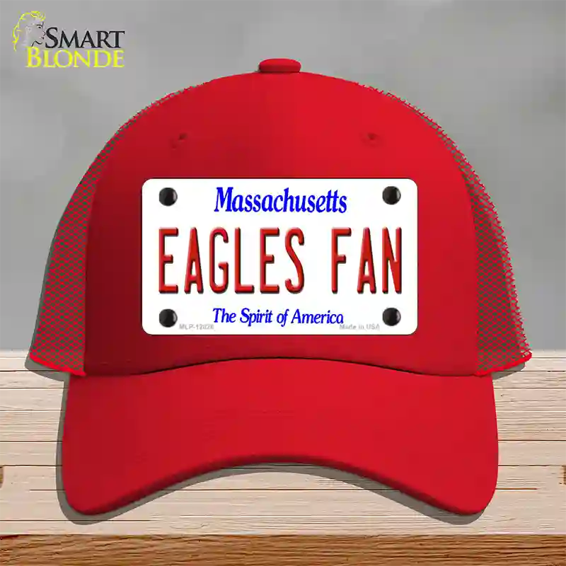 Eagles Fan Novelty License Plate Hat Mesh / Red