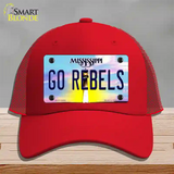 Go Rebels Novelty License Plate Hat Mesh / Red