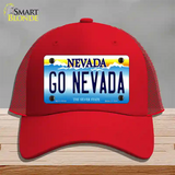 Go Nevada Novelty License Plate Hat Mesh / Red