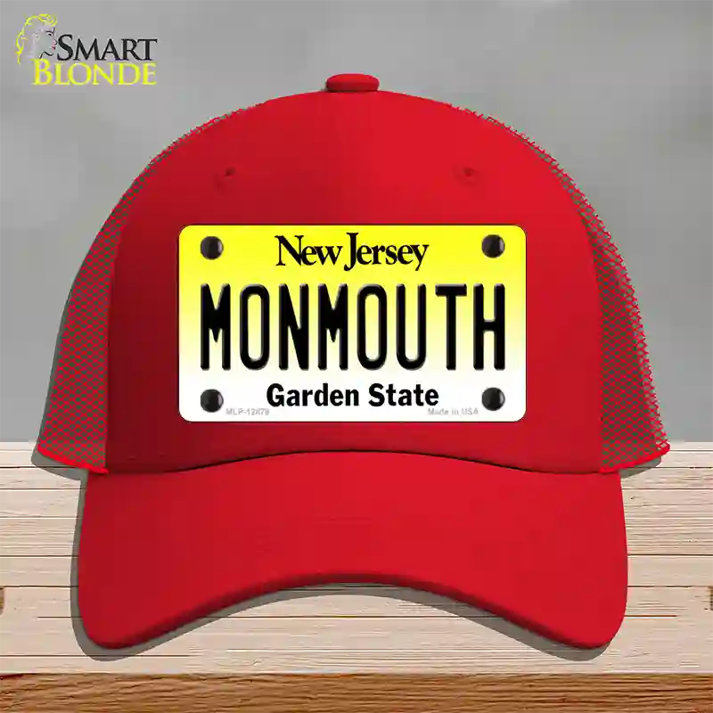 Monmouth Novelty License Plate Hat Mesh / Red