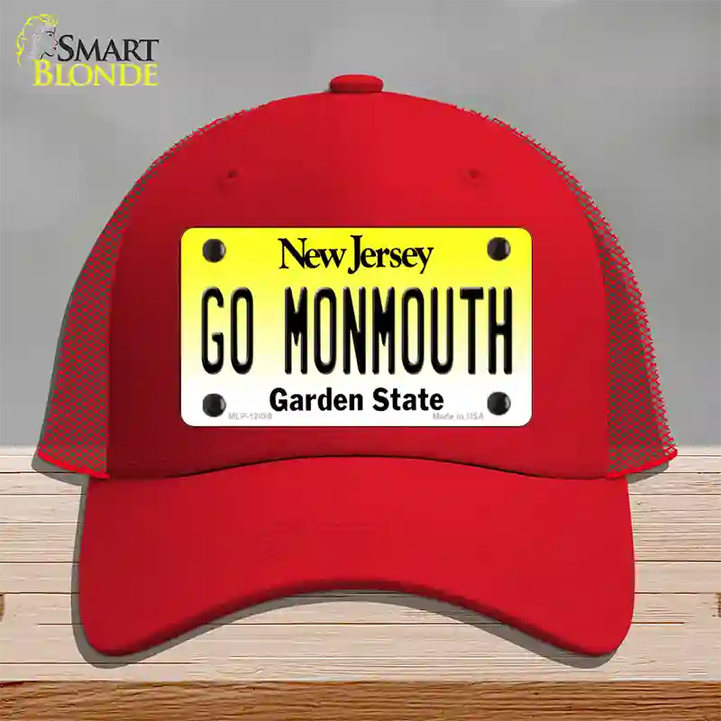 Go Monmouth Novelty License Plate Hat Mesh / Red