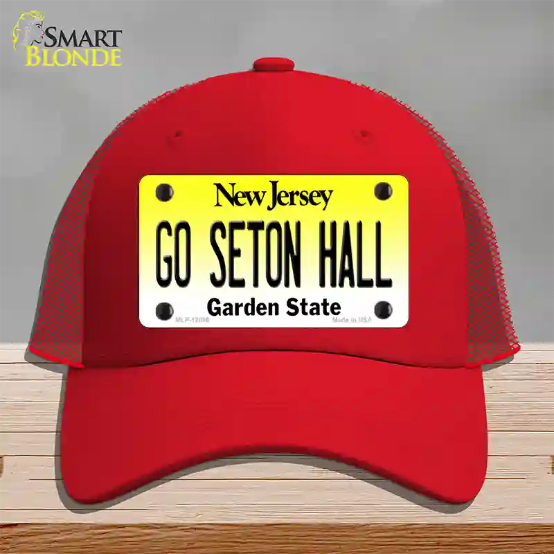 Go Seton Hall Novelty License Plate Hat Mesh / Red